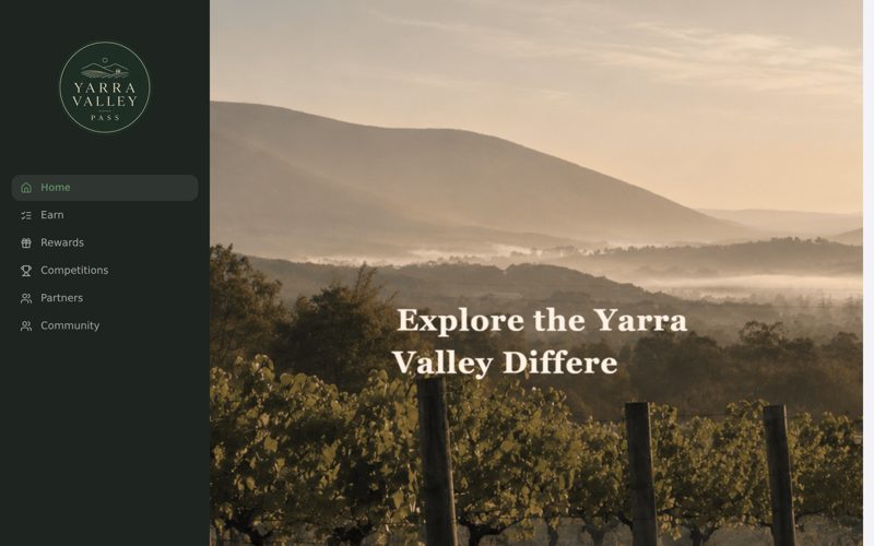 Yarra Valley Pass loyalty site